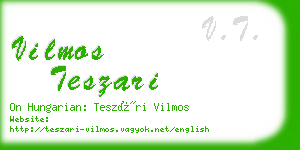 vilmos teszari business card